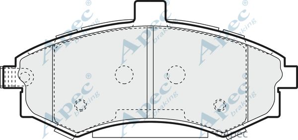 APEC BRAKING Комплект тормозных колодок, дисковый тормоз PAD1388